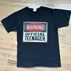 Warning-Official Teenager Tshirt Small